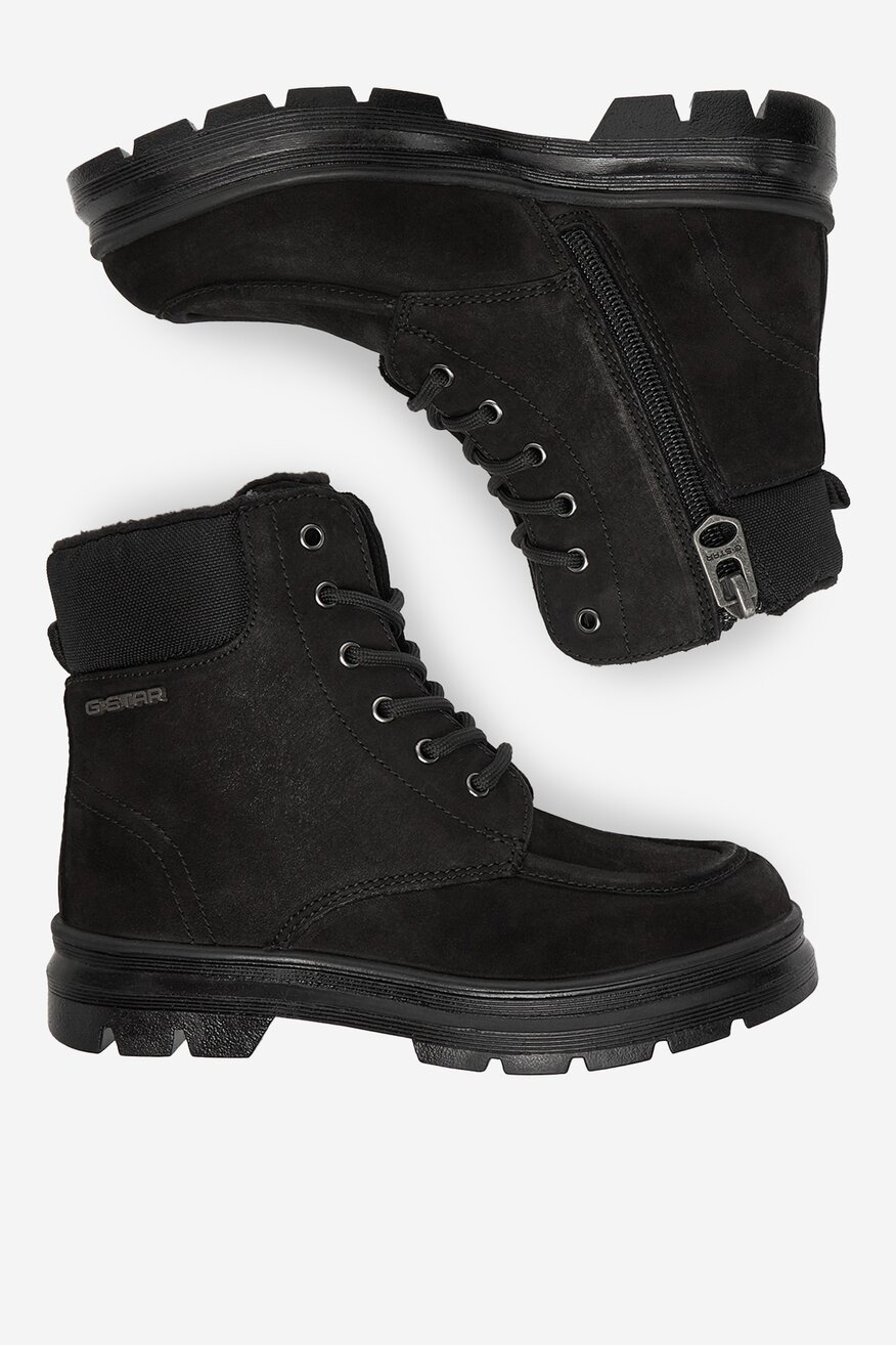 G-STAR RAW - Skórzane trzewiki z suwakiem - 5906751413265