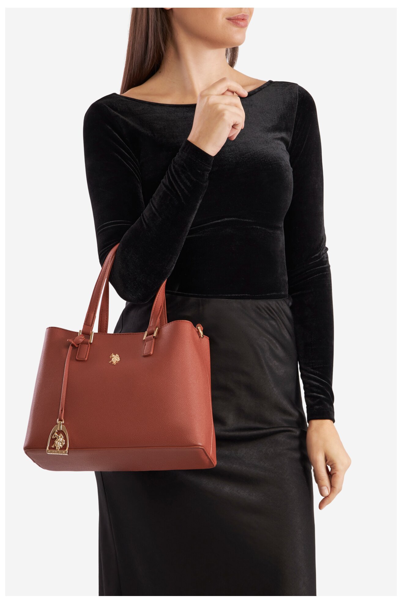 Дамска чанта U.S. POLO ASSN. BIUXT8385WVP МЕДЕНОЧЕРВЕН