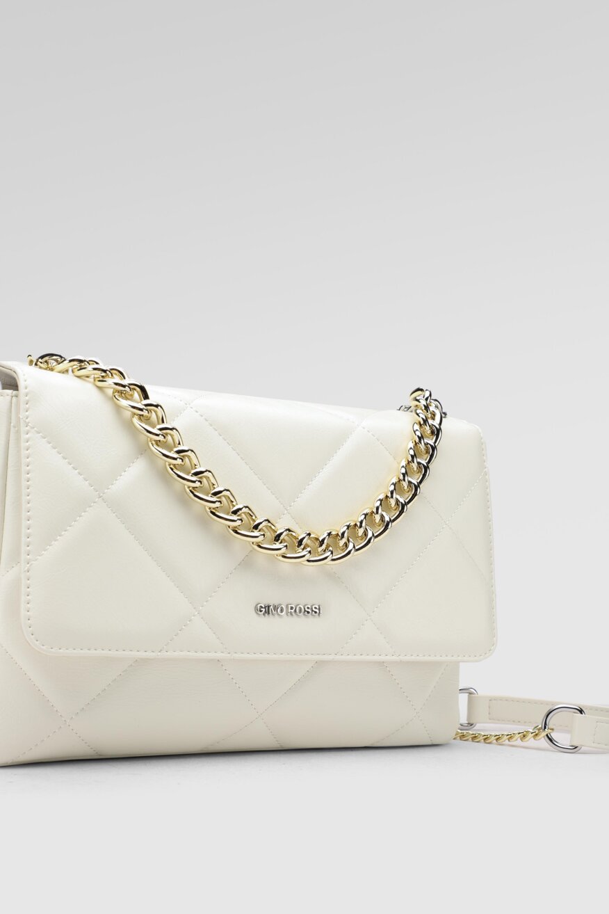 Gino Rossi - Torebka skórzana pikowana - 5903698365961