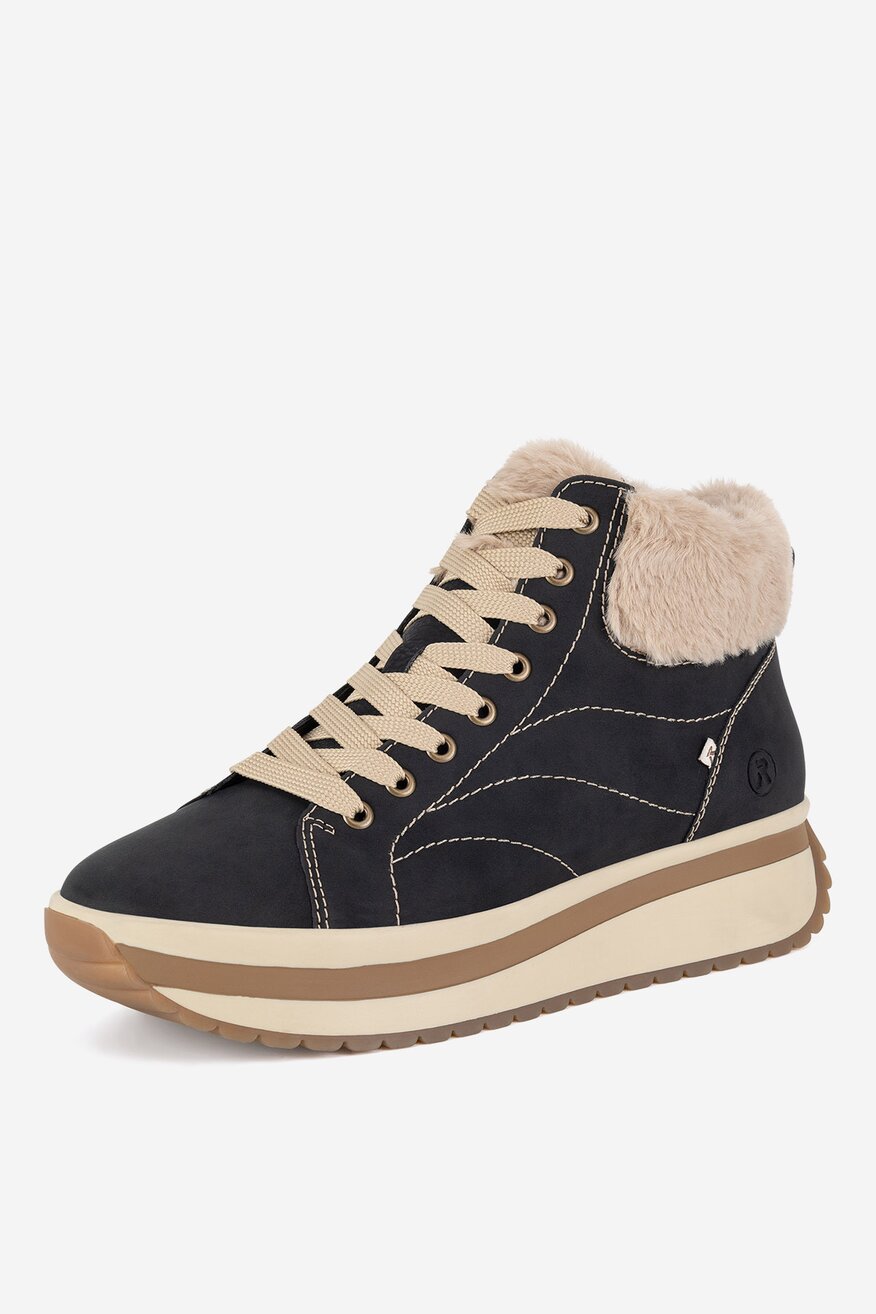 Rieker Revolution Lifestyle - Trzewiki skórzane ocieplane - 2230068928567