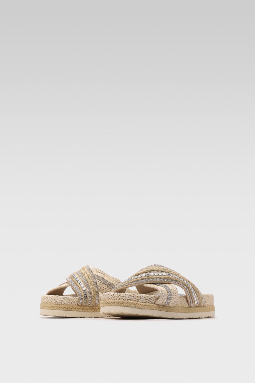 
                DeeZee - Klapki boho beżowe - 5903698675619