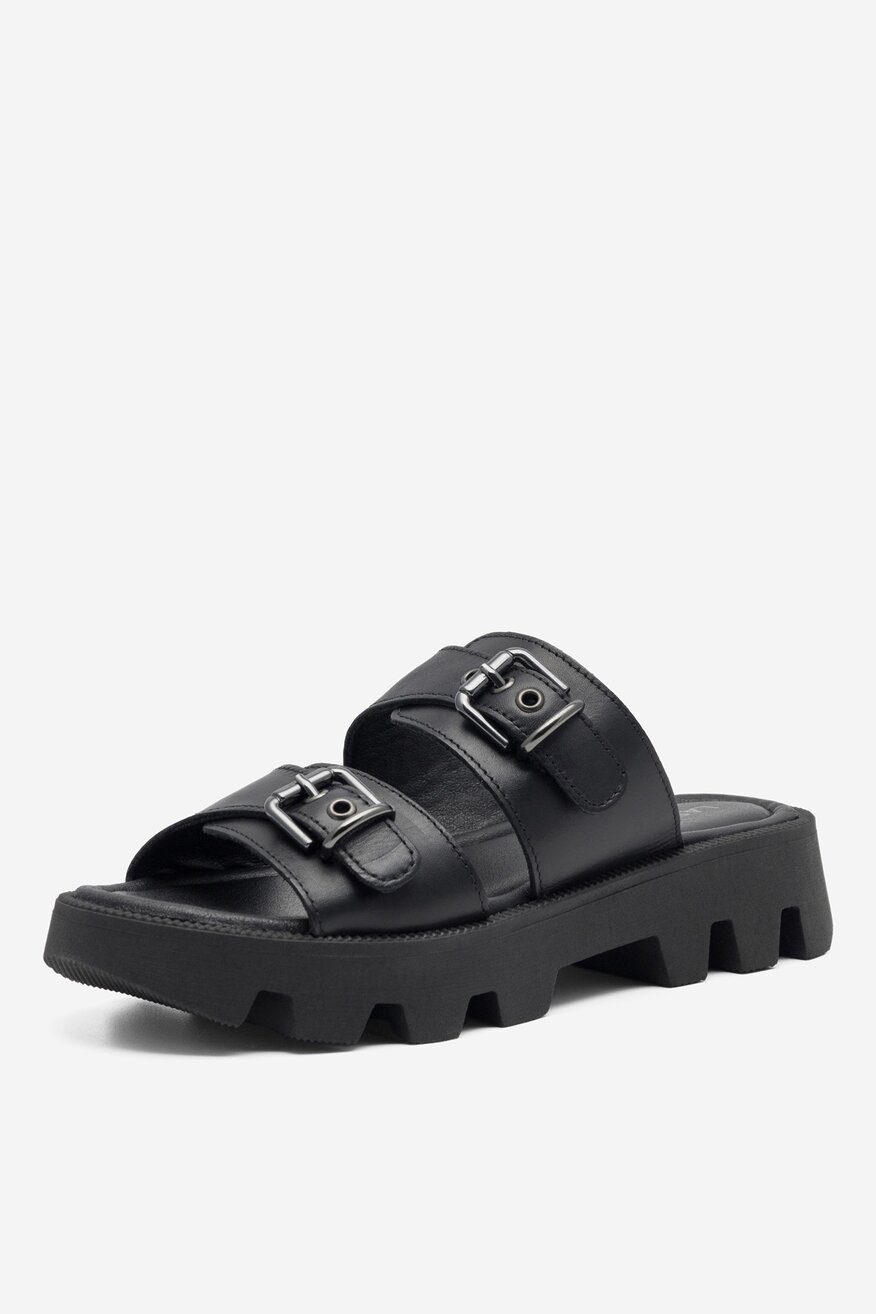 Lasocki - Klapki skórzane - 5905588396826