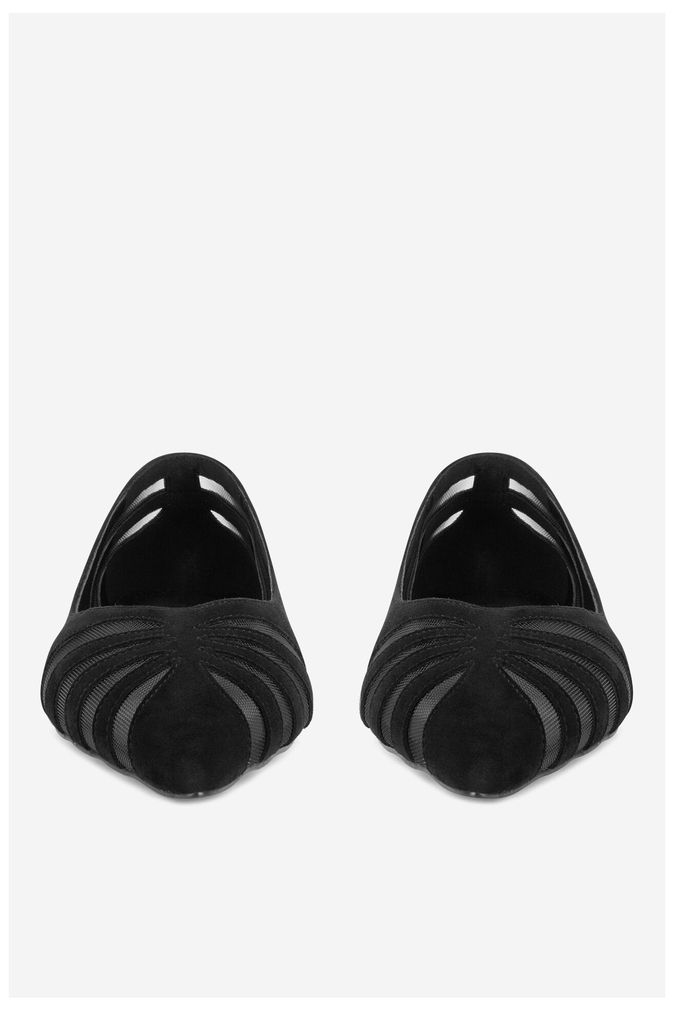 Baleriny EVA MINGE LUCY-V1166-08-1 Czarny