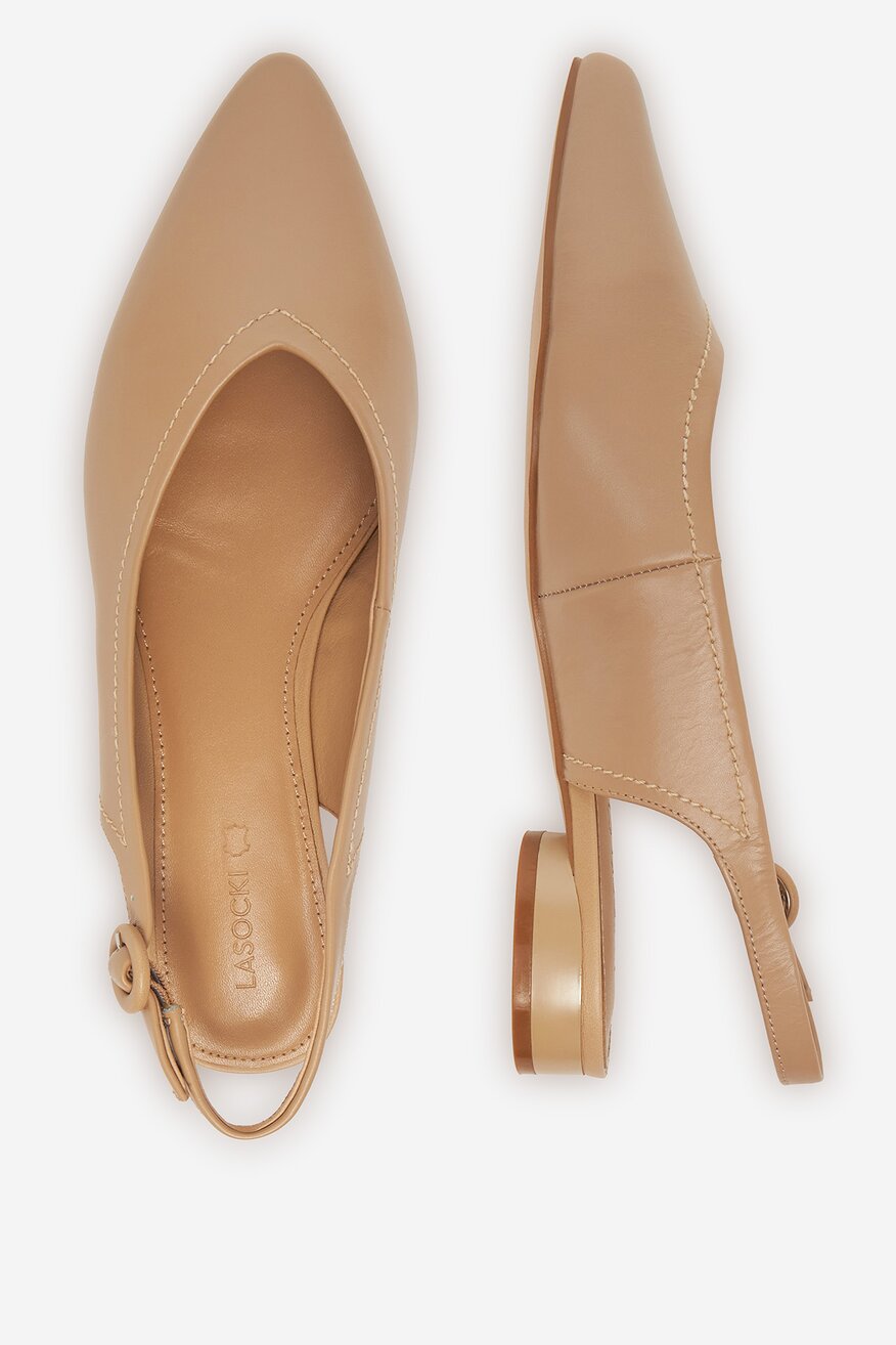 
                Lasocki - Baleriny skórzane - 5903698597188