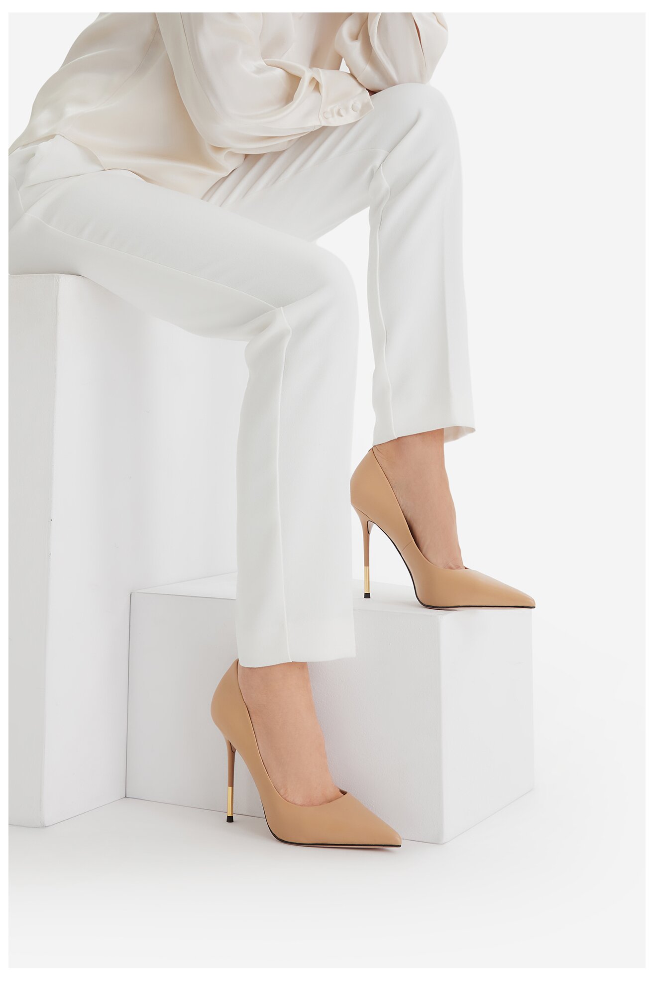 Czółenka EVA MINGE THYME-LT934-35 Beżowy