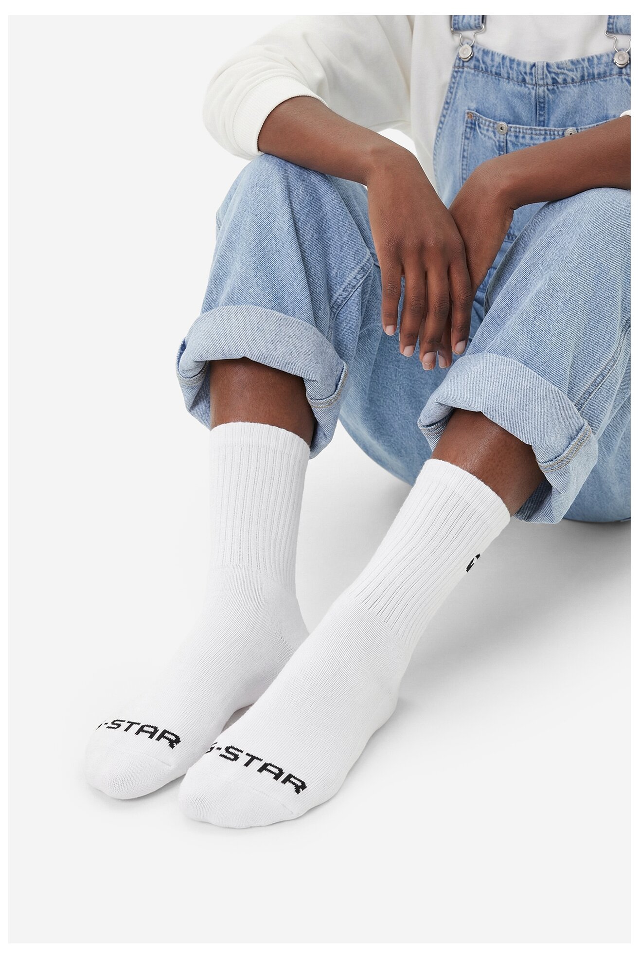 Шкарпетка G-STAR RAW CEO_AS_G-STAR_313_W_AW25 (3-PACK) БІЛИЙ