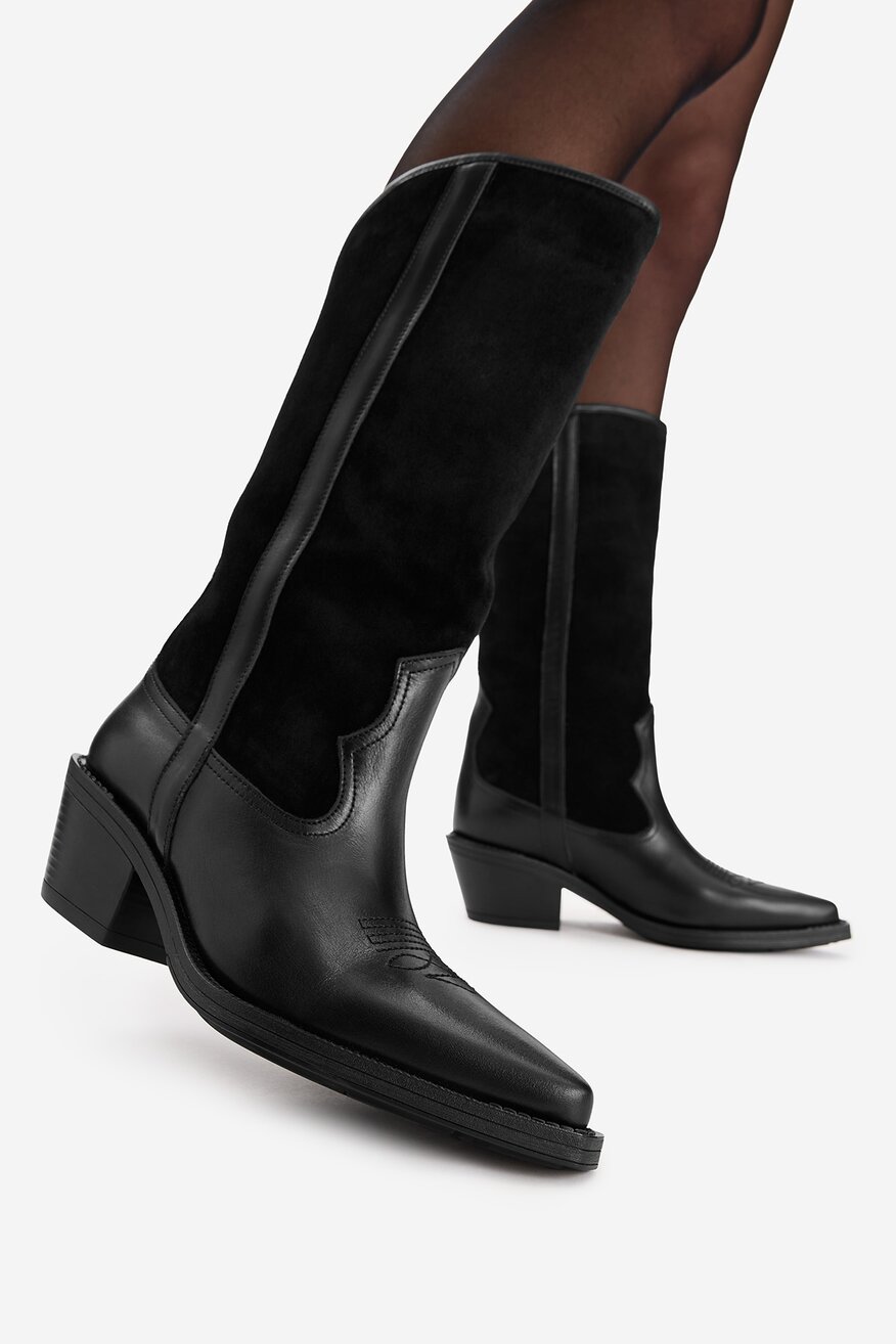 Badura - Kozaki skórzane - 5906751388587