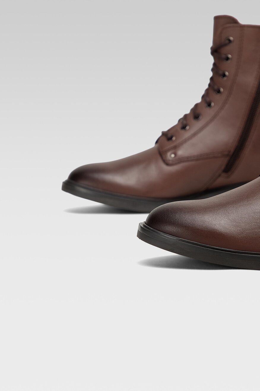 
                Lasocki - Skórzane trzewiki brązowe - 5904248041632