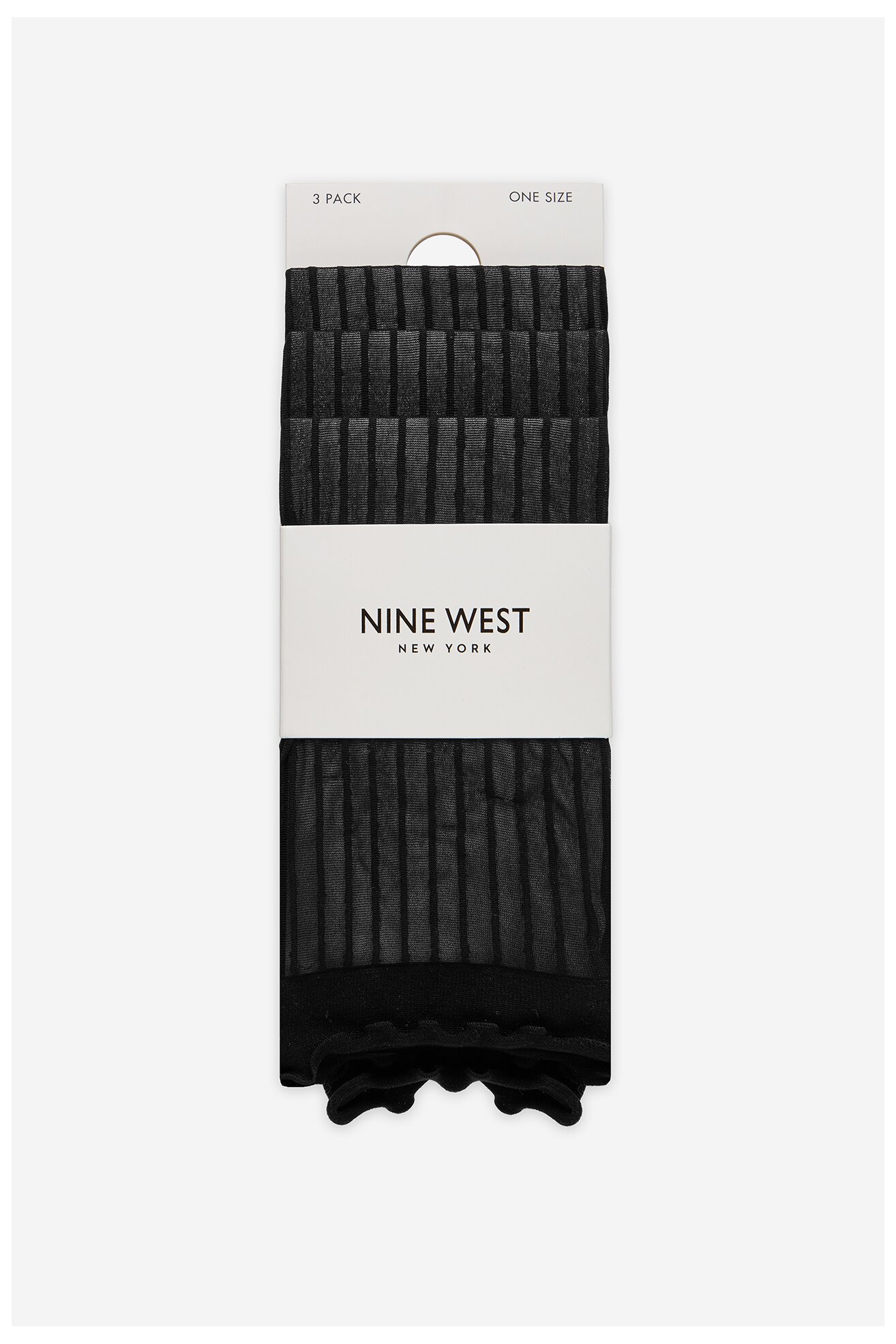 Čarape NINE WEST CEO_AS_NW_01_Z_AW25 (3-PACK) CRNA