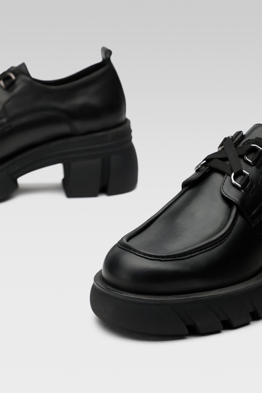 Badura - Półbuty skórzane na obcasie - 5904862098593