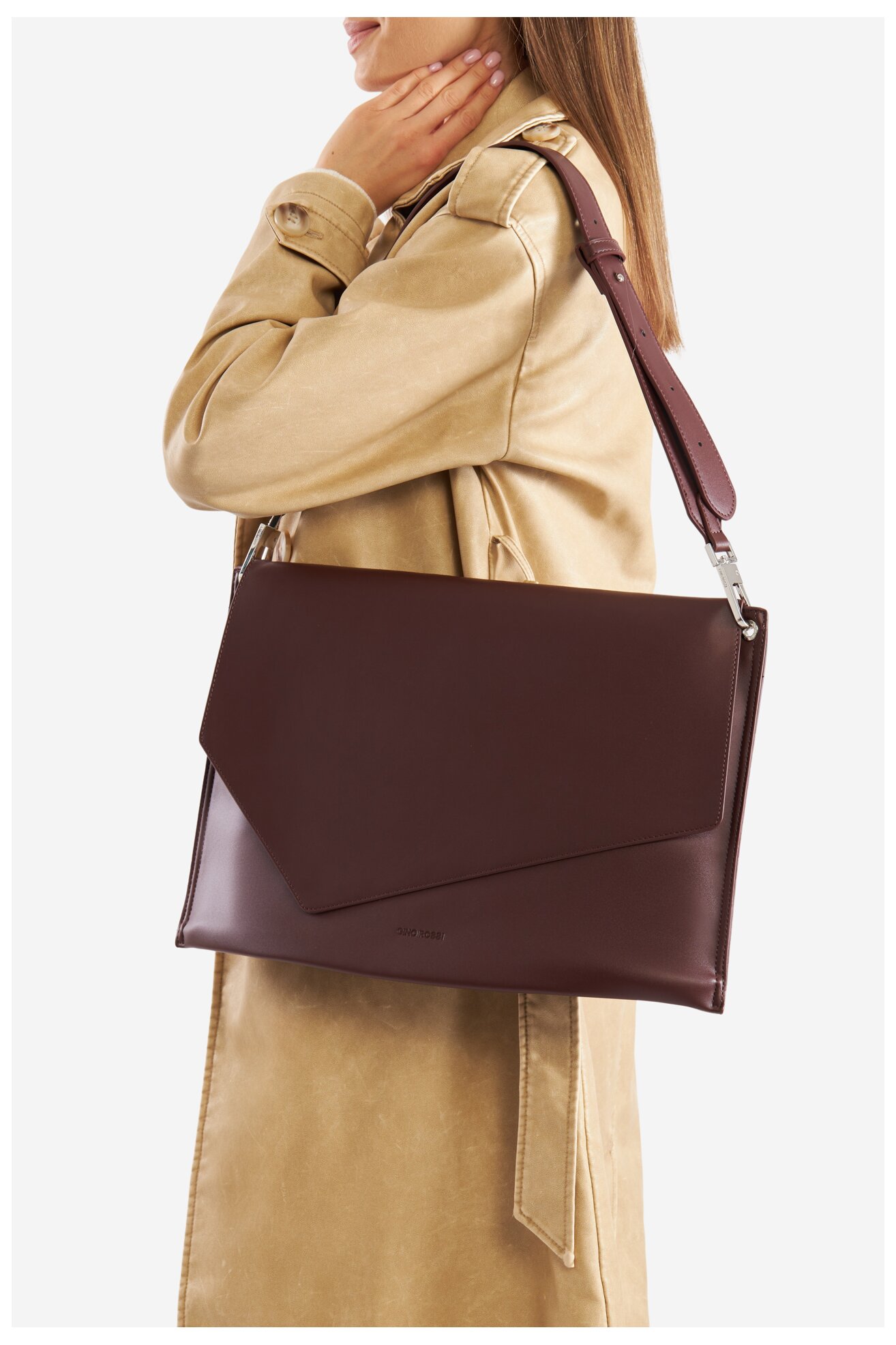 Torebka Gino Rossi CS6336 Brązowy ciemny