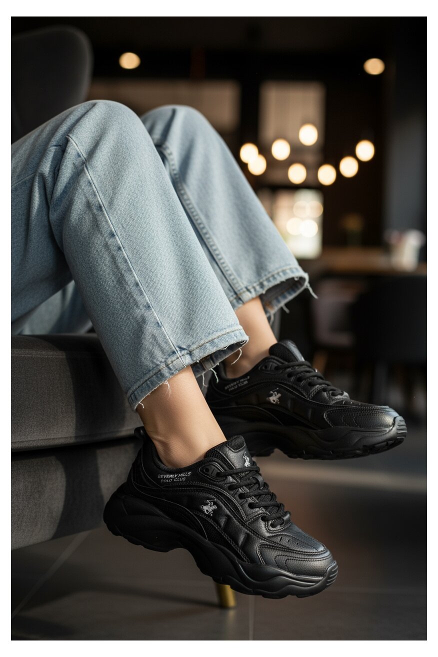 Sneakerși Beverly Hills Polo Club NEGRU - 5906751273463