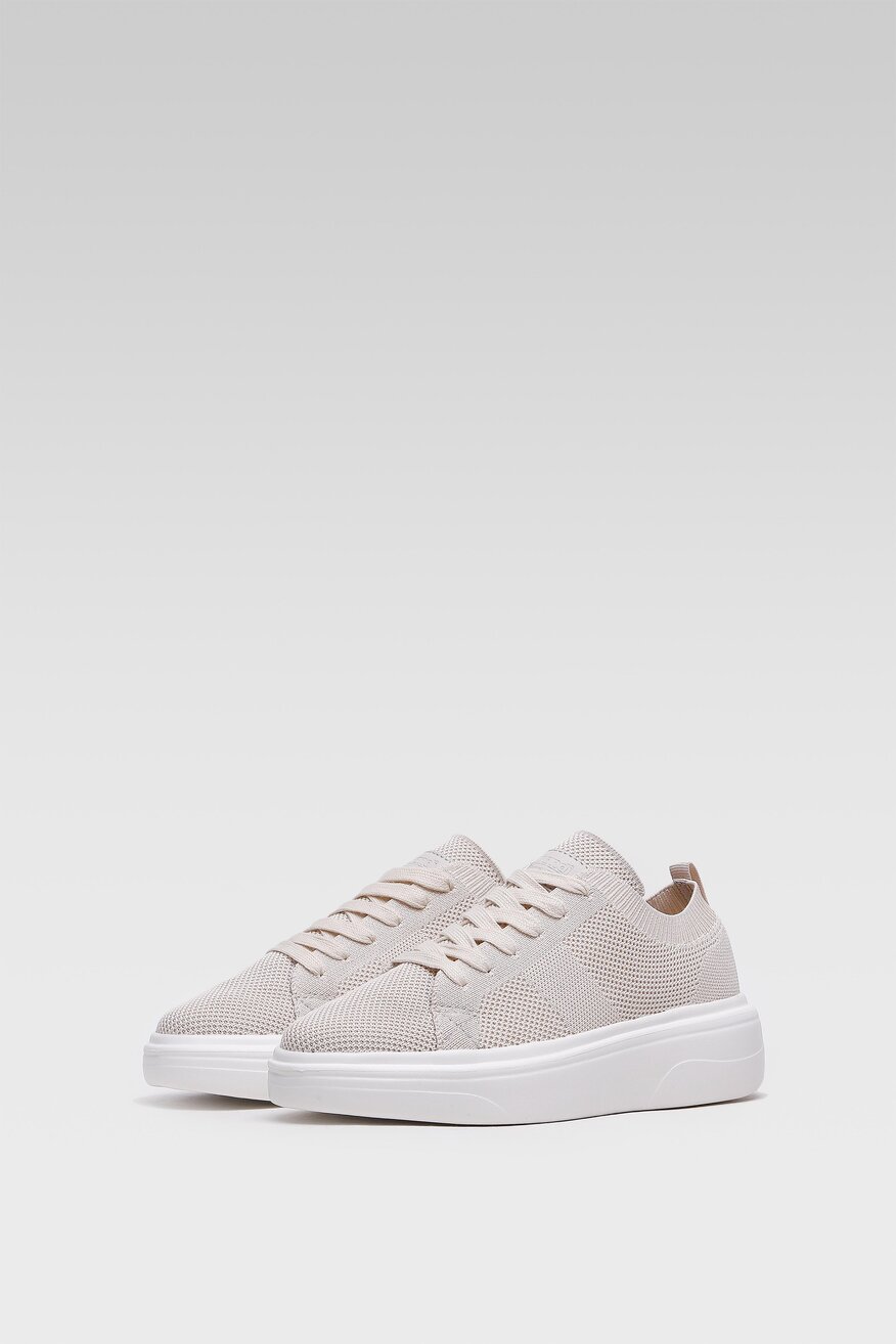 
                Sprandi - Obuwie sportowe beżowe sznurowane - 5904248703363