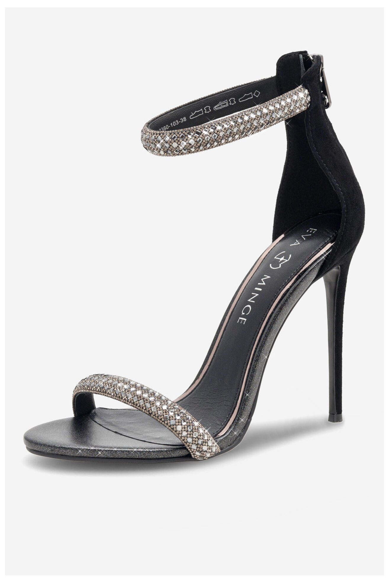 Сандалі EVA MINGE MARGUERITE-2360-103 ЧОРНИЙ