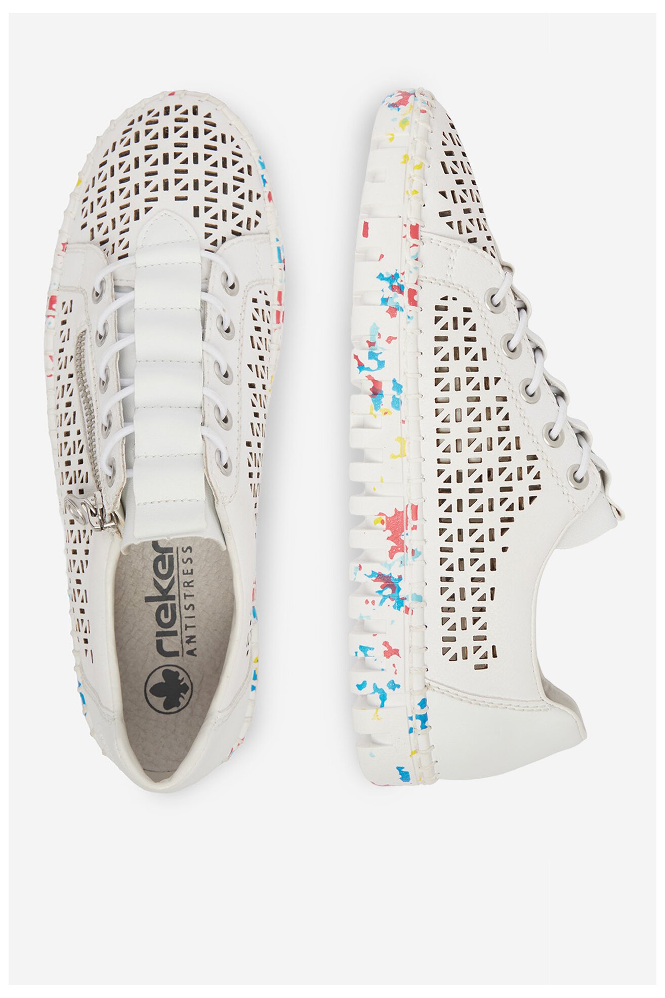 Półbuty Rieker CEO-M2357-80 Biały