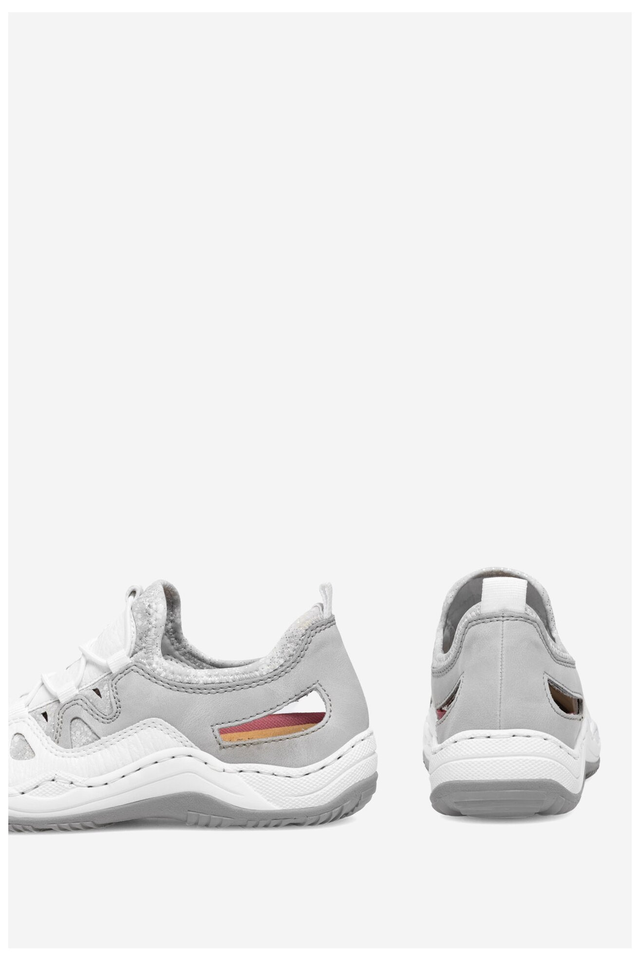 Półbuty Rieker L0539-80 Biały