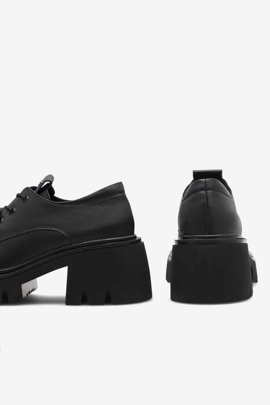 Badura - Półbuty skórzane na słupku - 5904862957876