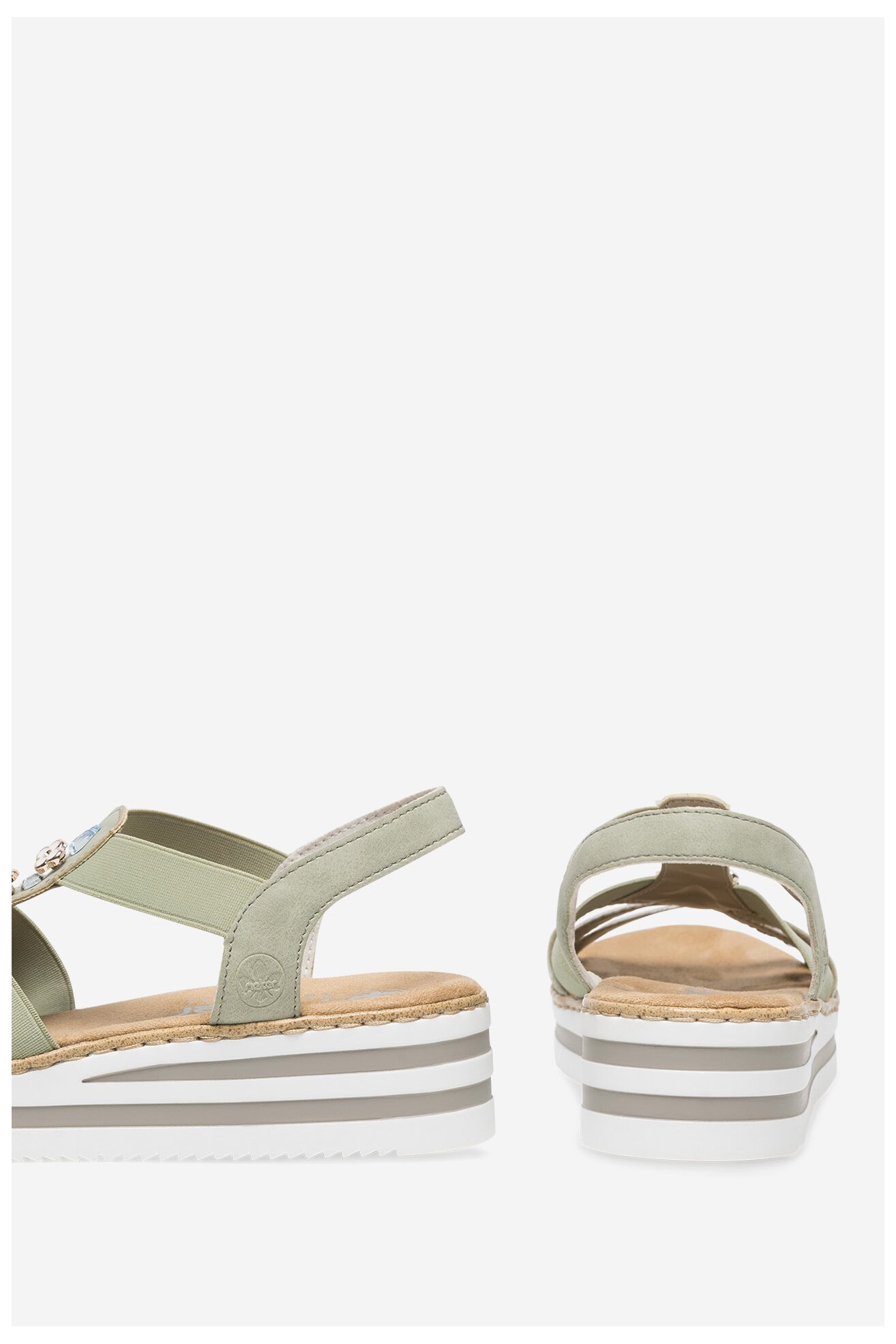 Sandały Rieker V0245-52 Zielony