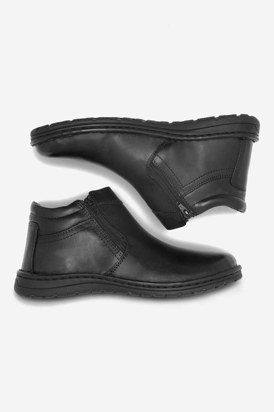 Go Soft - Botki skórzane ocieplane - 5905588132073