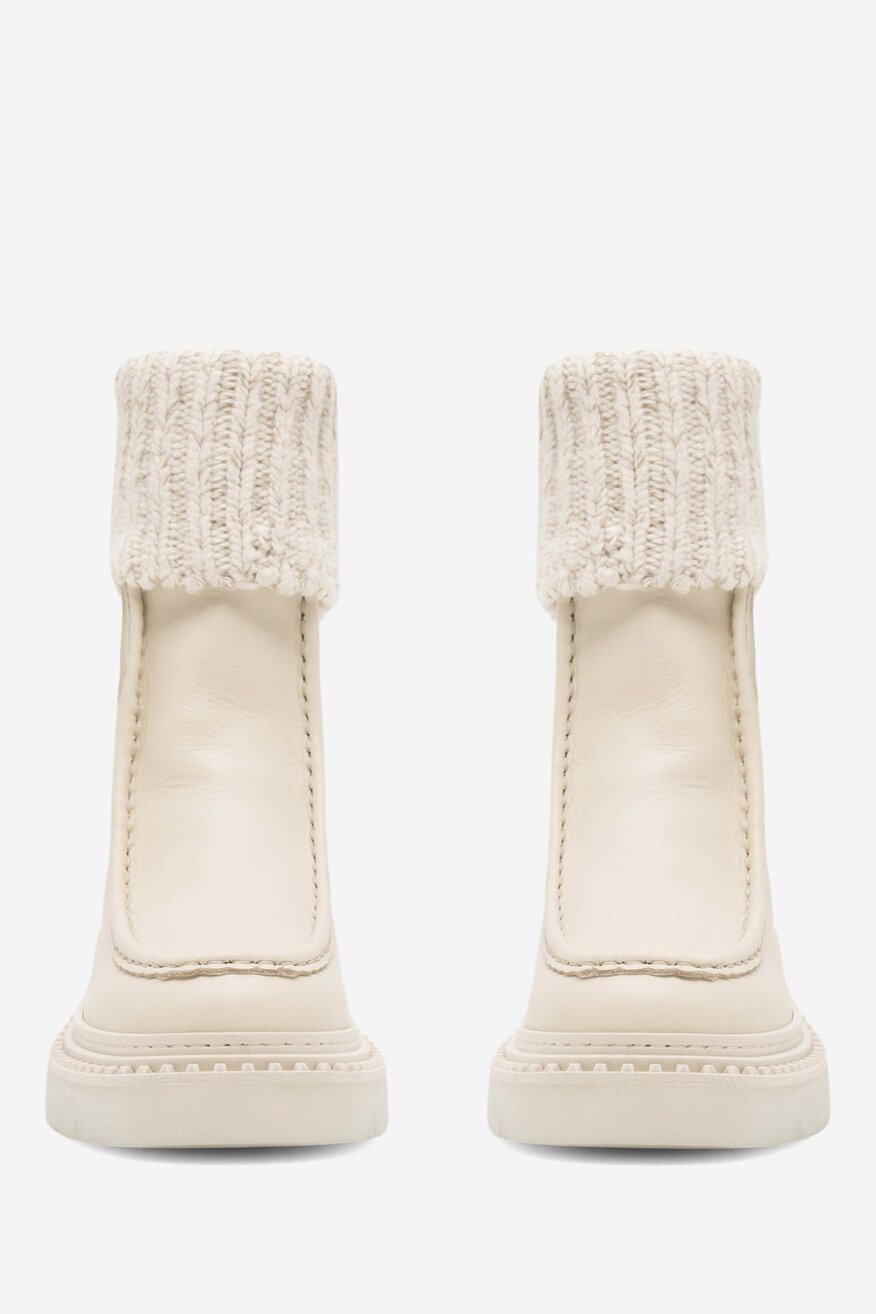 Badura - Skórzane botki - 5905588093459