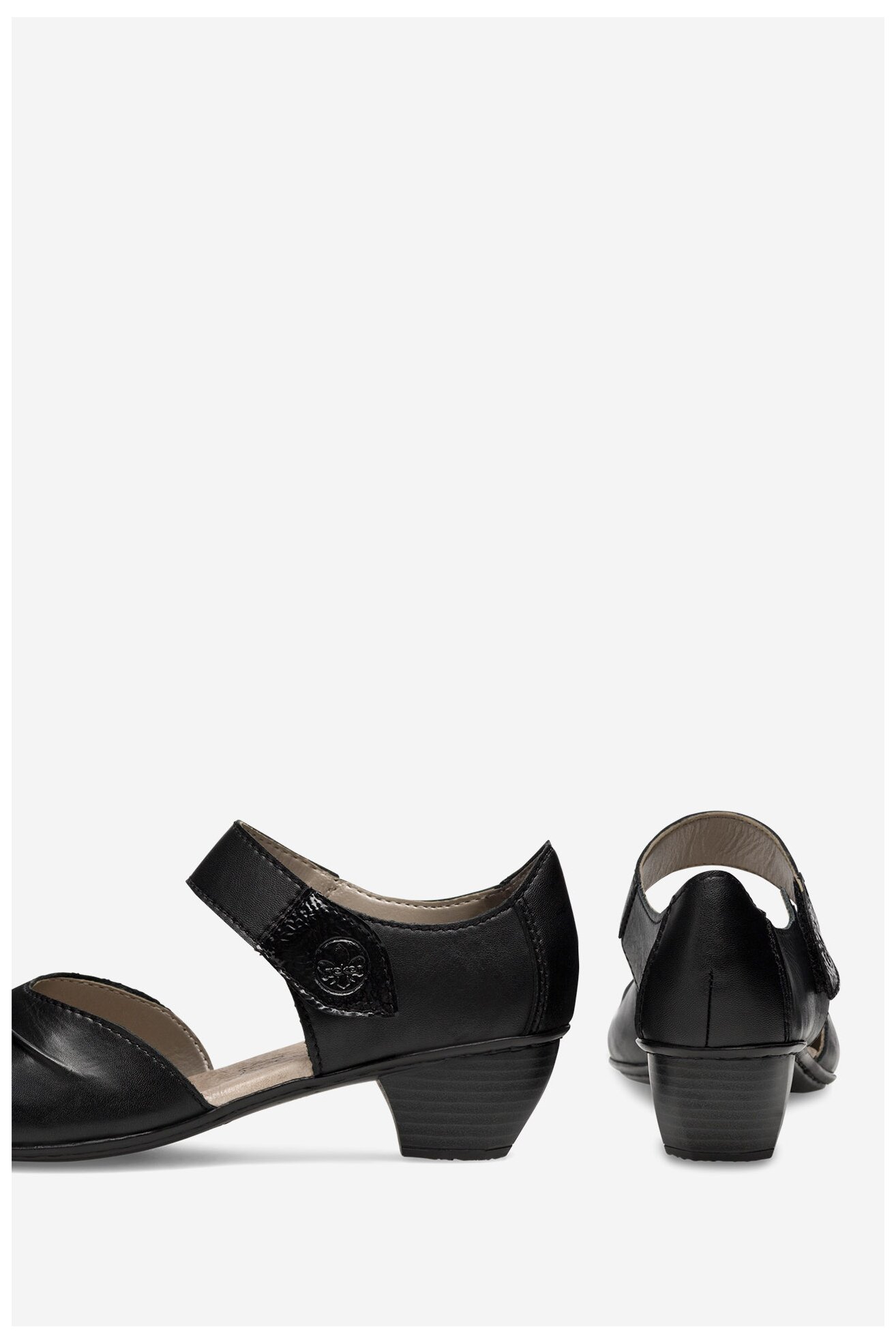 Czółenka Rieker 41792-00 Czarny