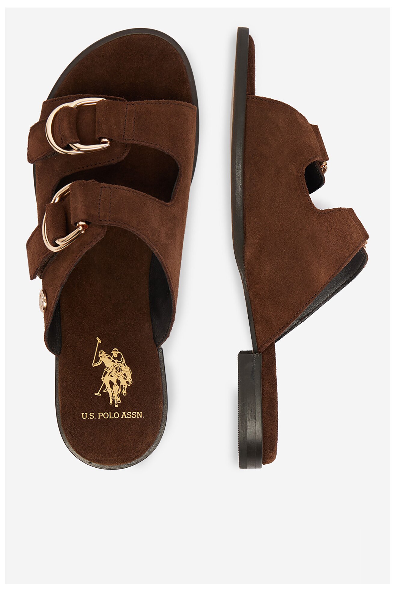Klapki U.S. POLO ASSN. EO-KATYA001W/6S1 Brązowy