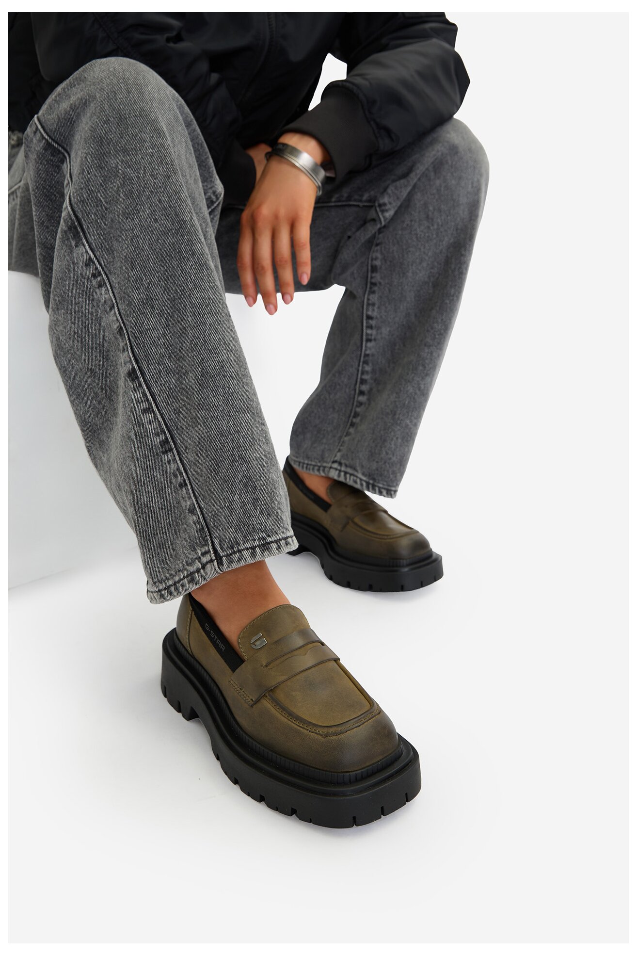 Мокасини G-STAR RAW CEO-WI34-JOSIA-04 МАСЛИНЕН