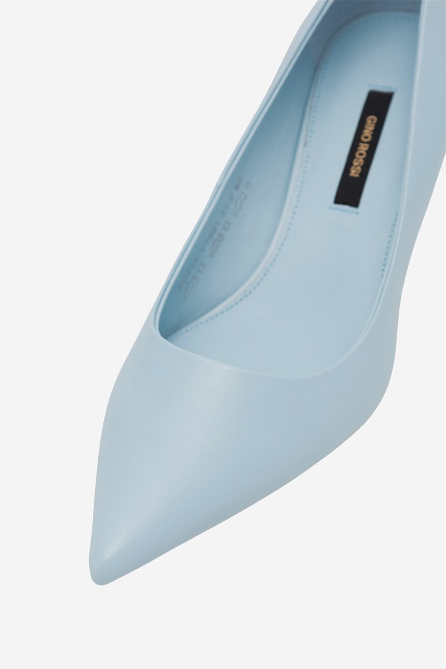 
                Gino Rossi - Skórzane czółenka na szpilce - 5905588491378