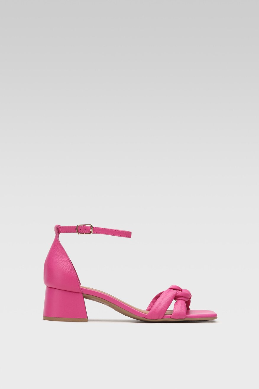 
                Sergio Bardi - Skórzane sandały różowe - 5904862658254