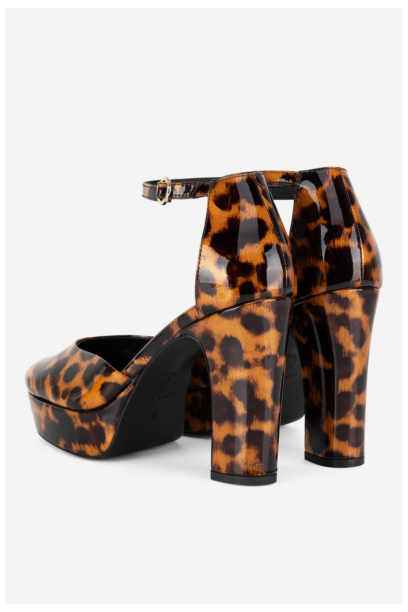 Елегантни обувки EVA MINGE ASILA-115824 ТЪМНОКАФЯВ