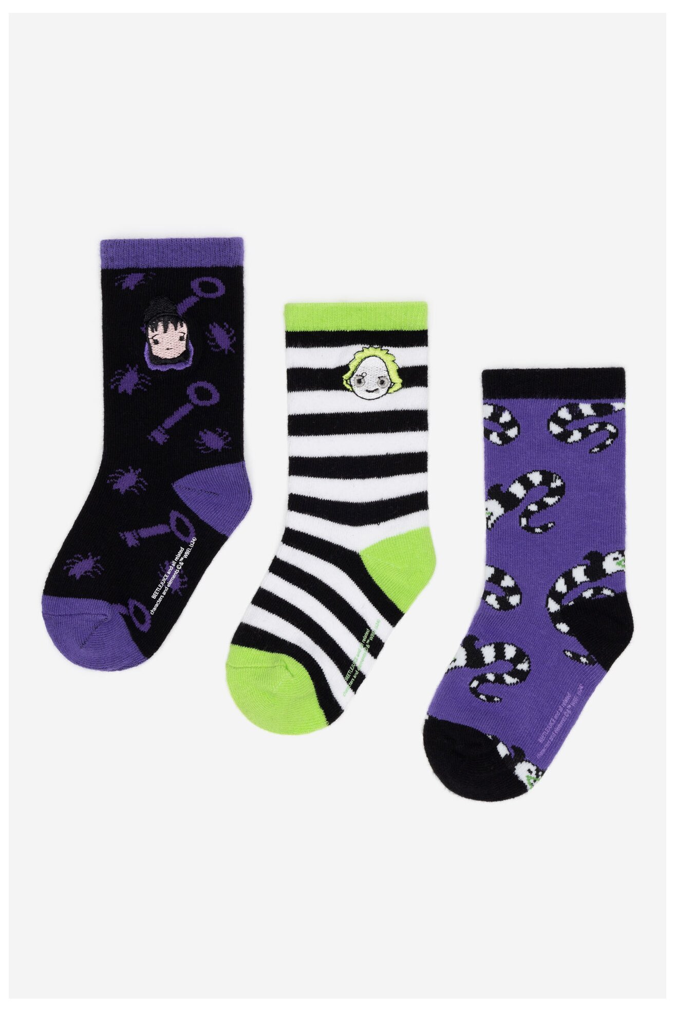 Čarape BEETLEJUICE ACCCS-AW24-324WBBJ (3-PACK) CRNA