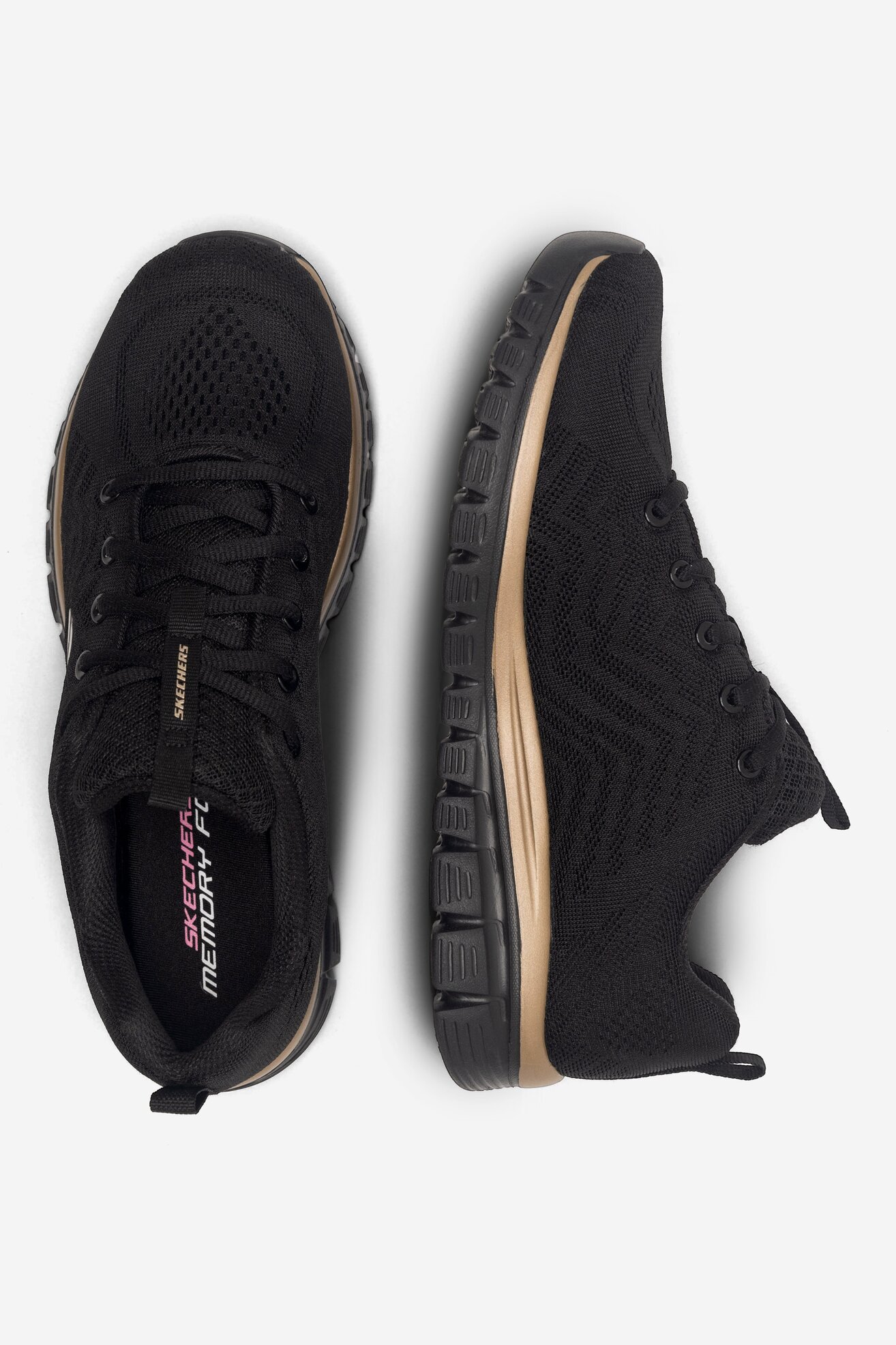 Спортни обувки Skechers GRACEFUL 12615 BKRG ЧЕРЕН