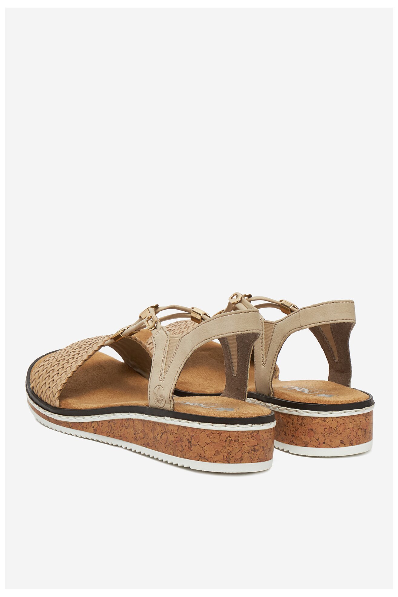 Sandały Rieker V3662-62 Beżowy