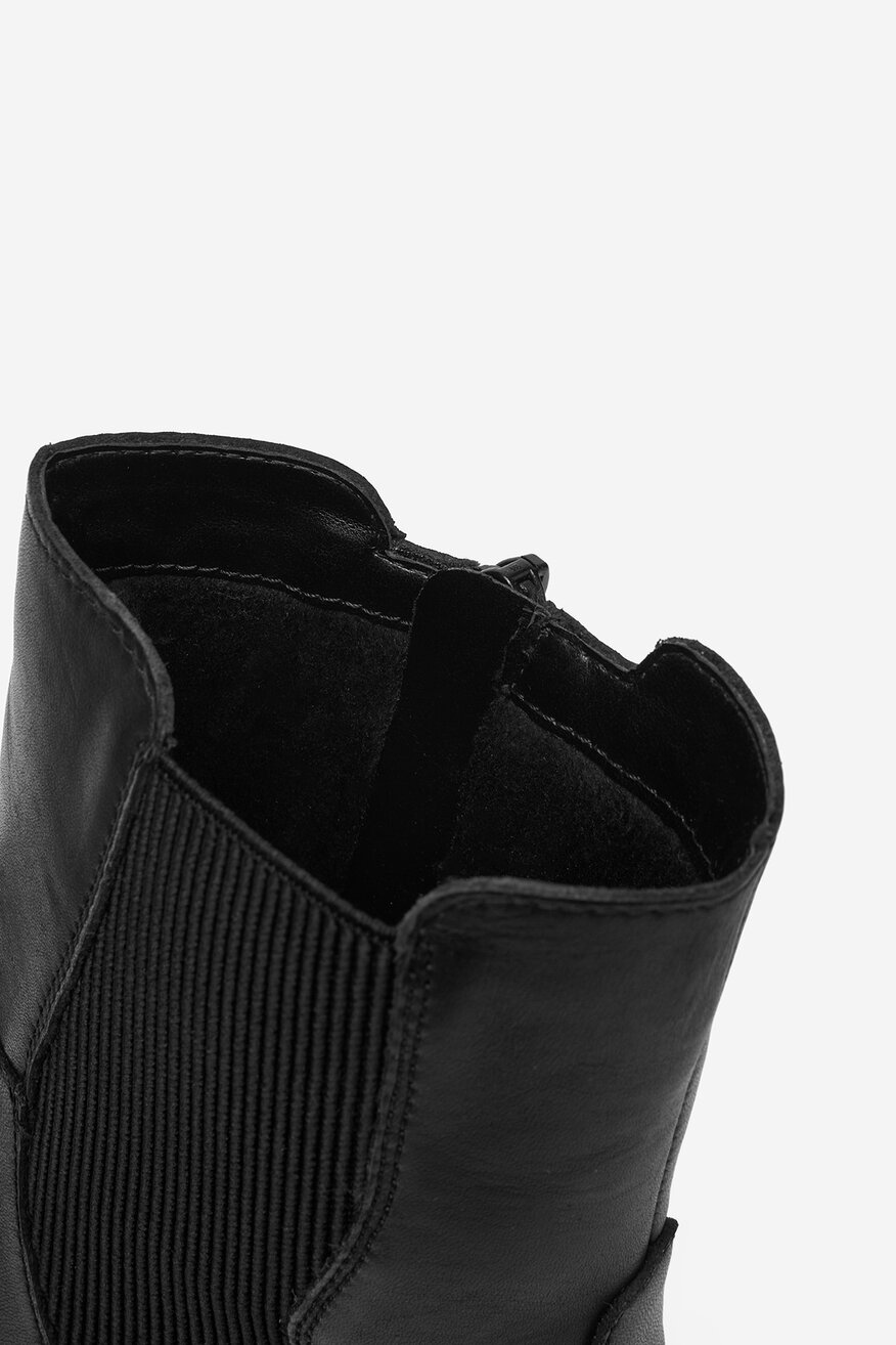 
                Remonte - Botki skórzane ocieplane - 2230085541916