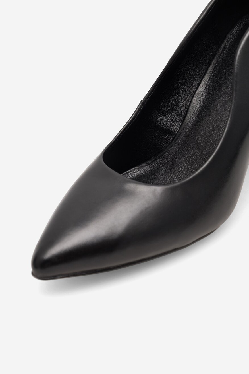 Lasocki - Czółenka skórzane na słupku - 5905588497929