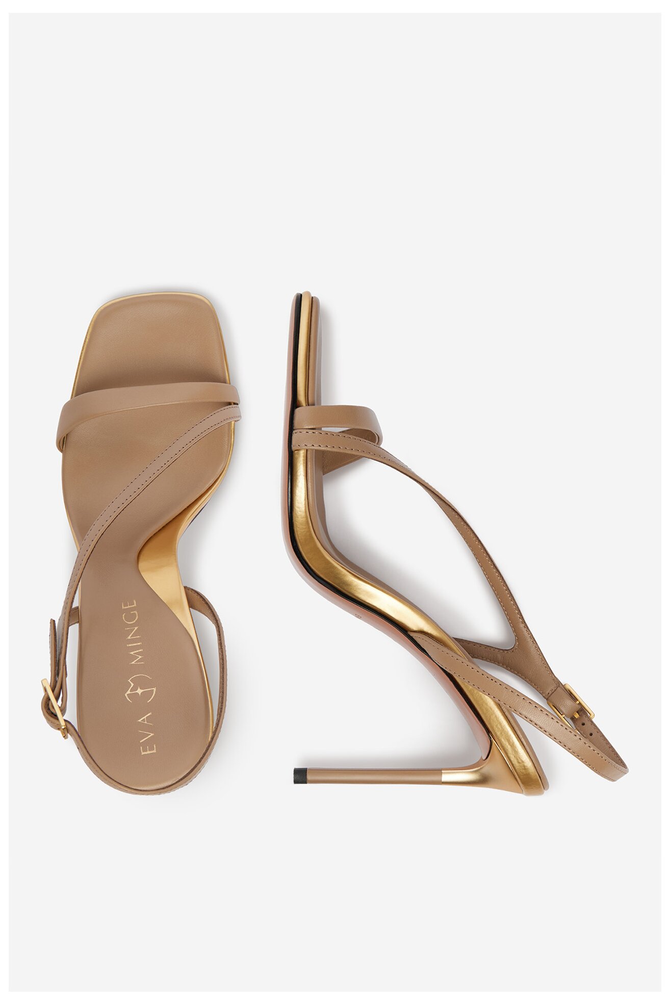 Sandały EVA MINGE ROSEMARY-LT1520-2 Beżowy ciemny