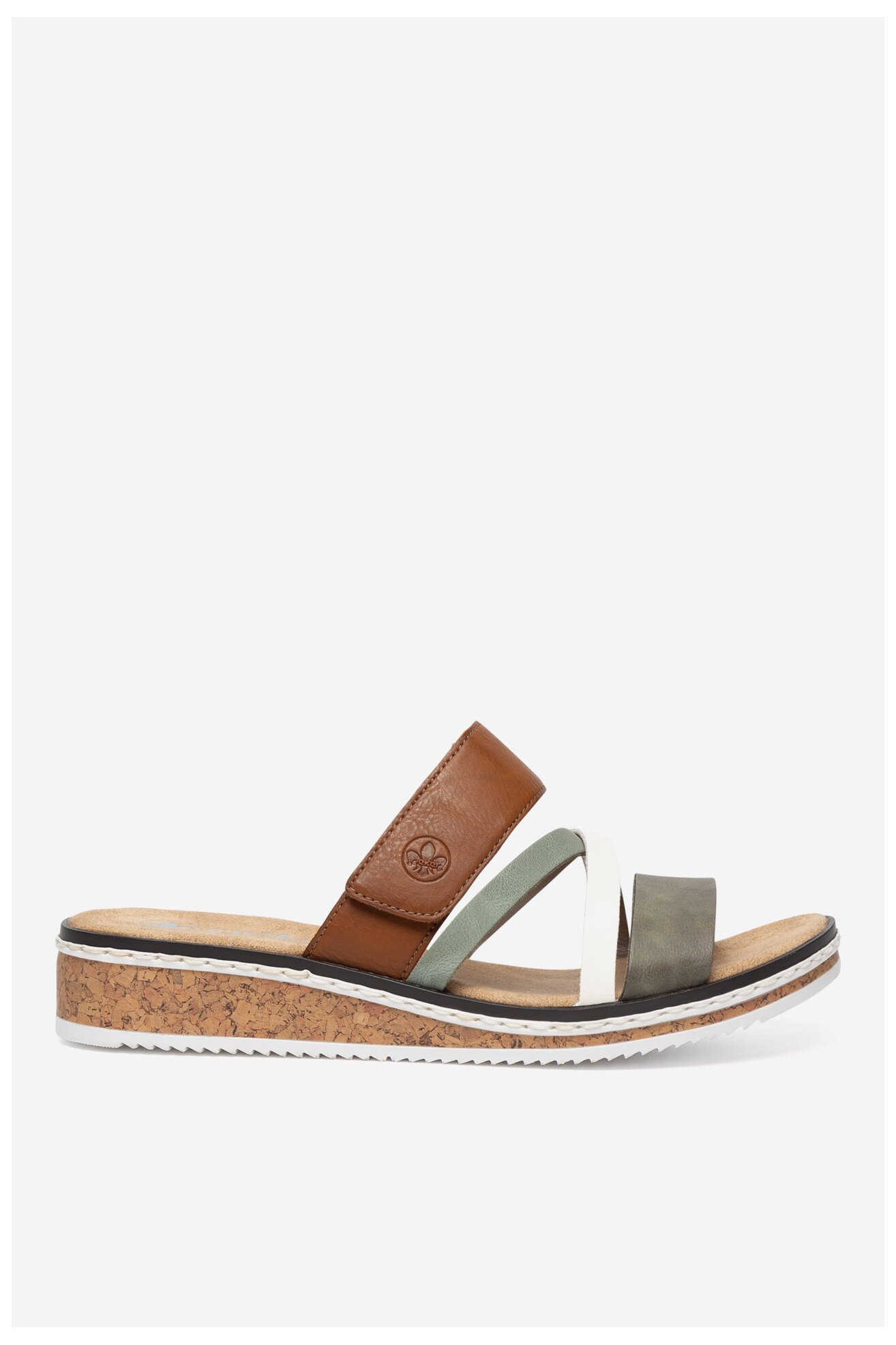 Klapki Rieker V3652-91 Zielony