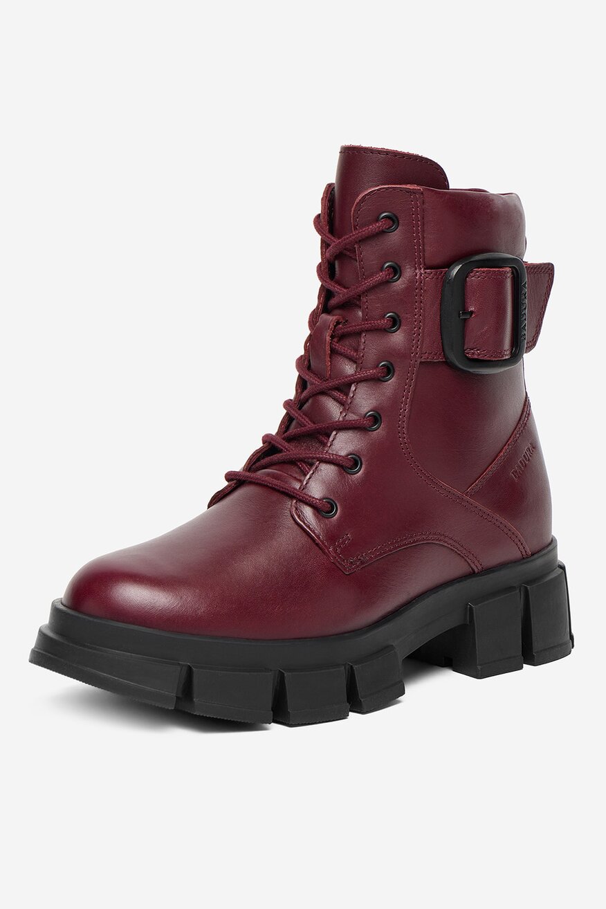 Badura - Skórzane trzewiki z suwakiem - 5906751355688