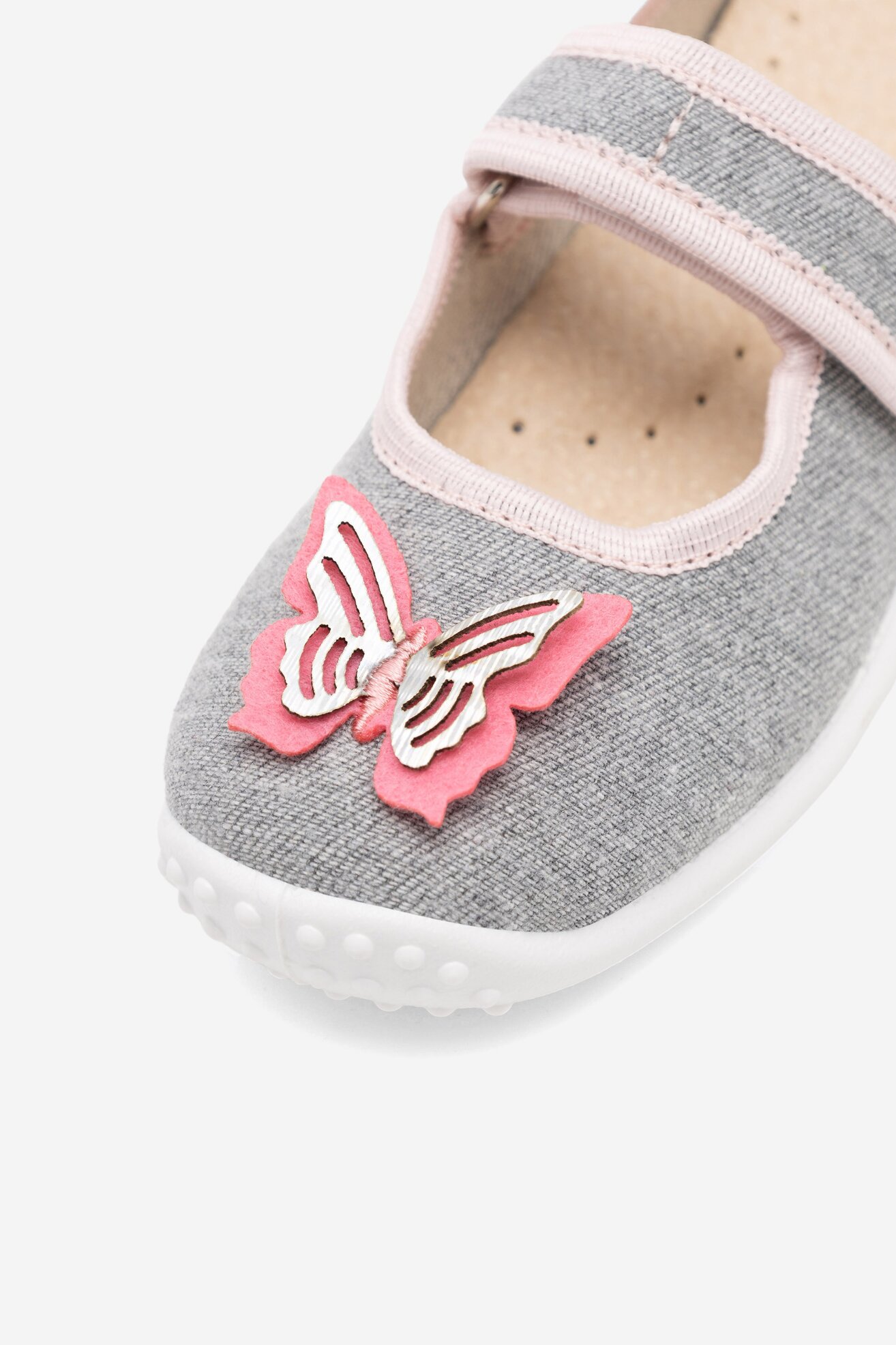 Kapcie Nelli Blu BALERINKI MOTYL III Szary