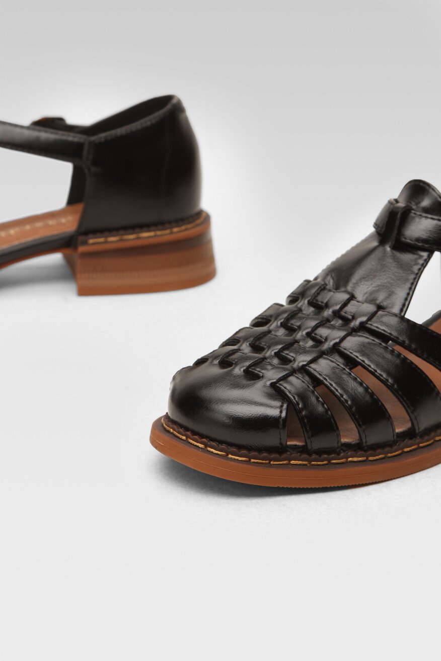 
                Sergio Bardi - Skórzane sandały czarne - 5904248788728