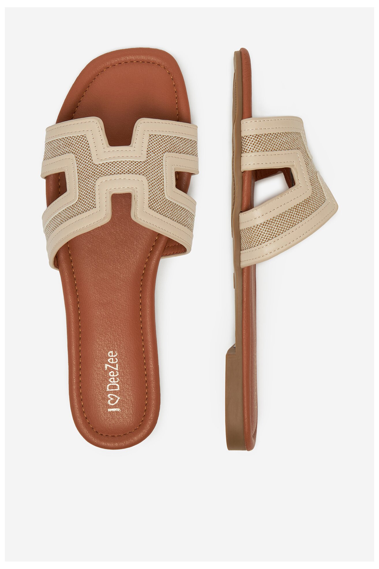 Klapki DeeZee R-28 Beżowy