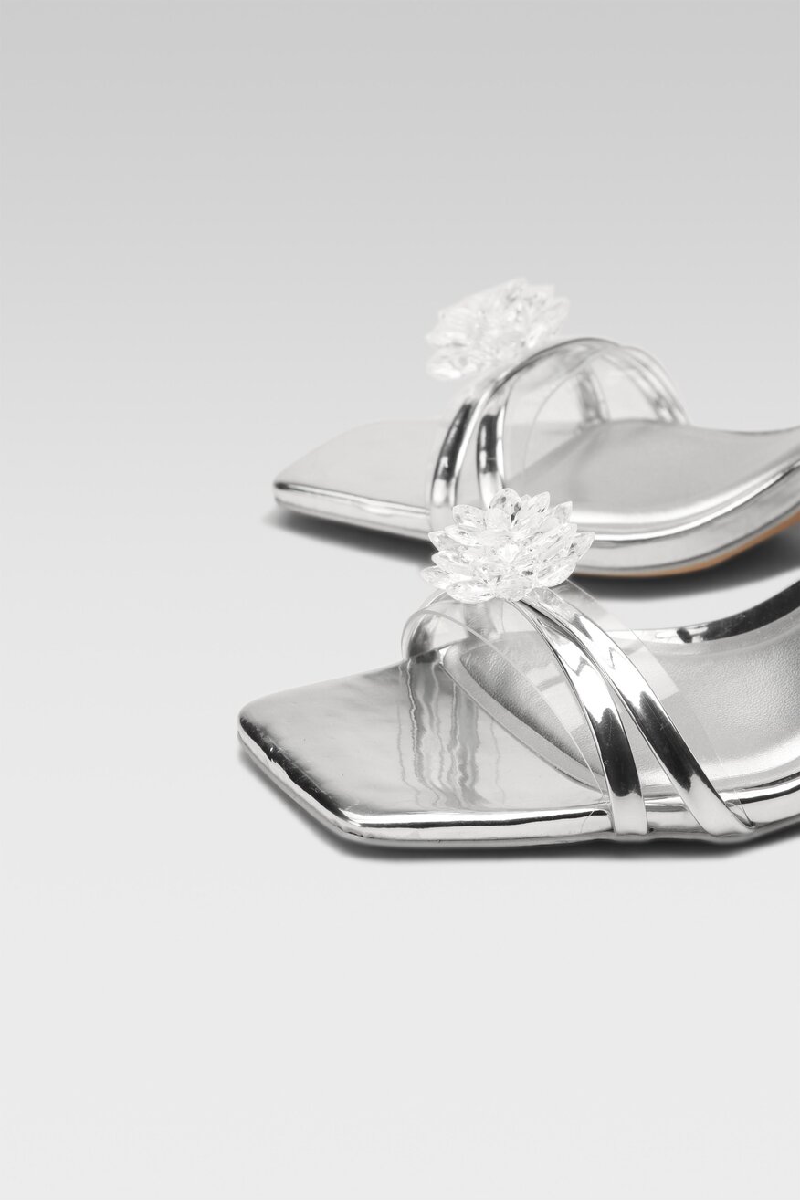 
                Jenny Fairy - Sandały srebrne - 5904862847863