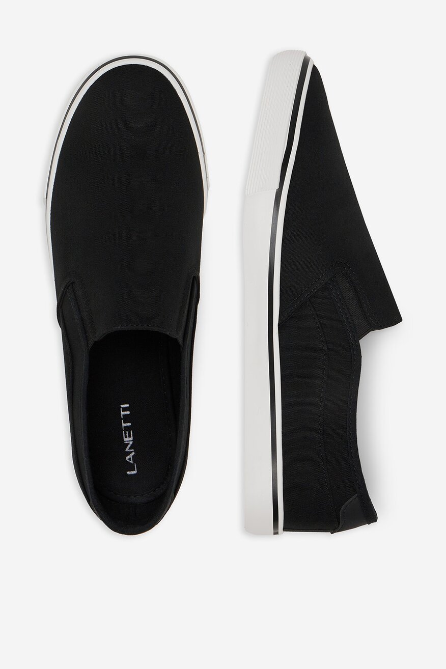 Plátěná obuv Lanetti ČERNÁ - 5906751051399