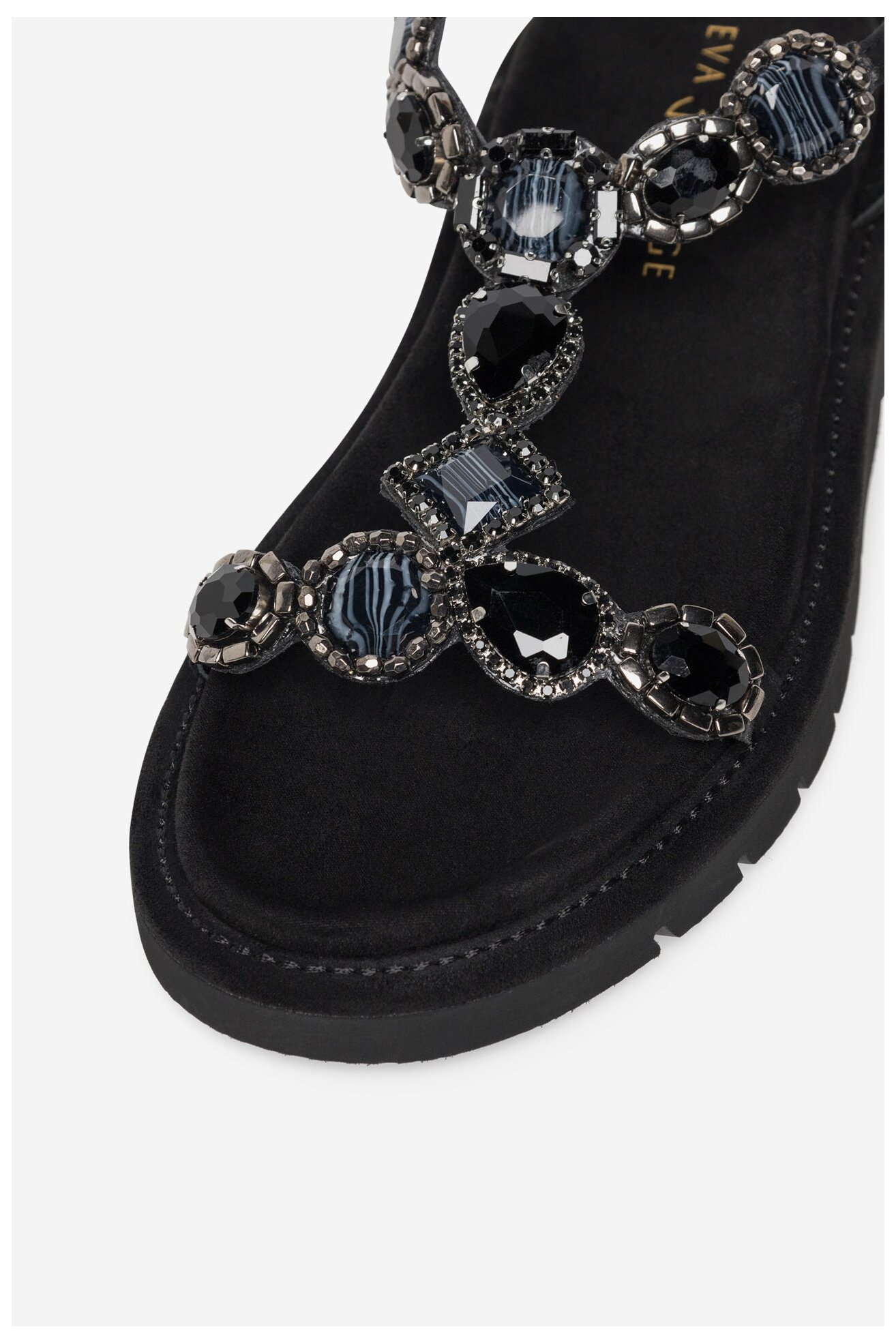 Sandały EVA MINGE MATILDE-V1175-95 Czarny