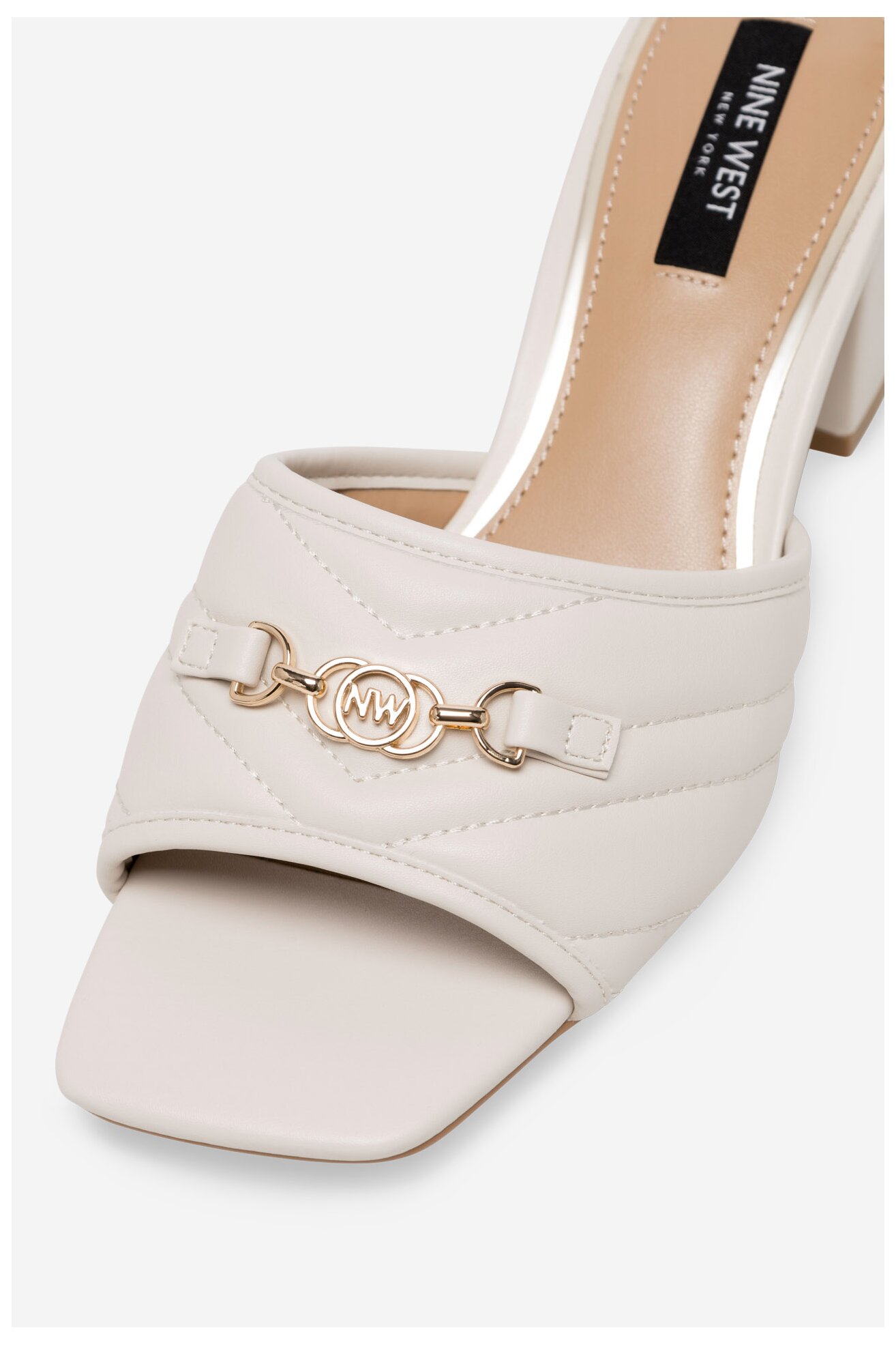 Pantofle NINE WEST 123AL0687 BÍLÁ