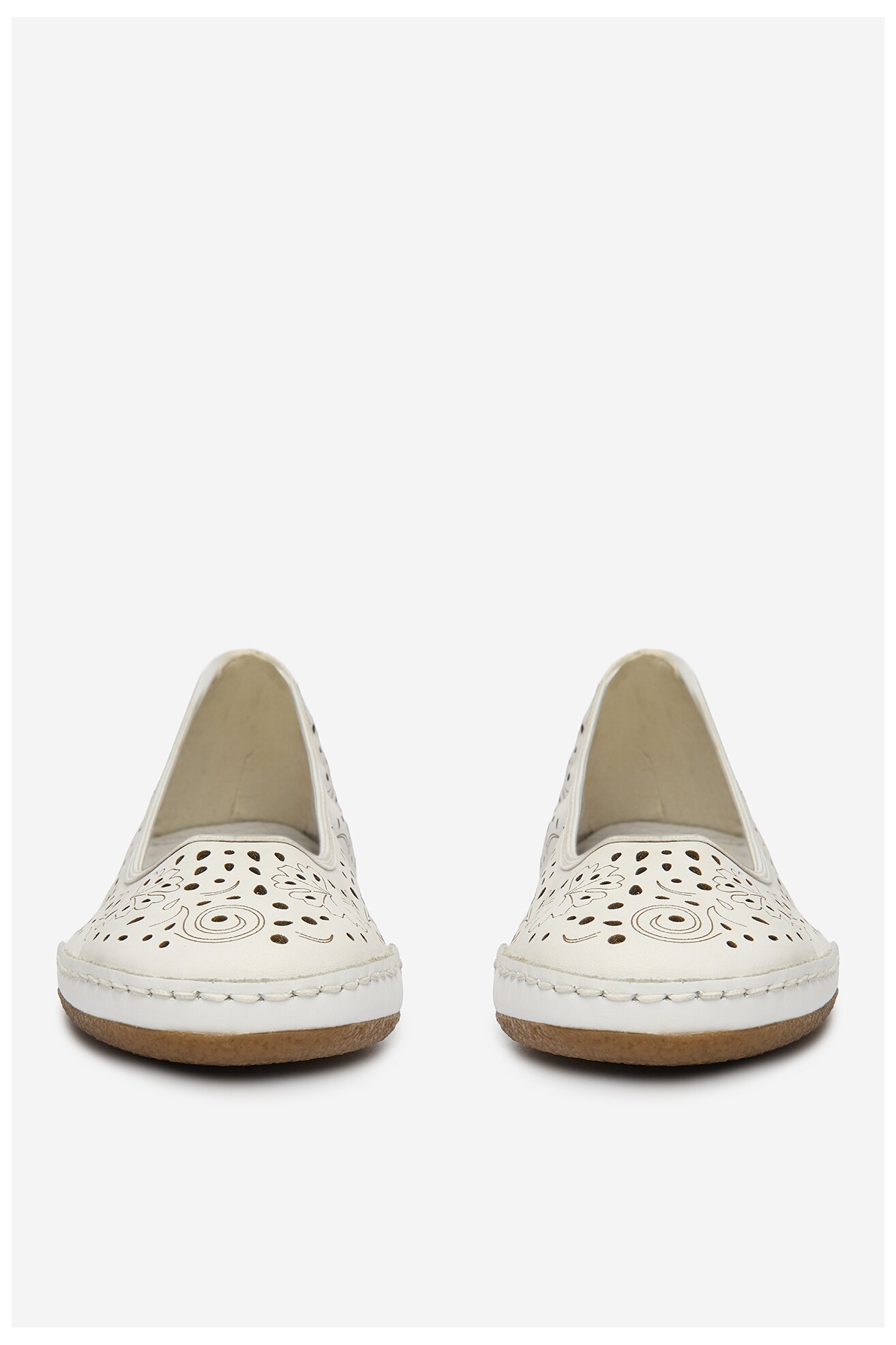 Baleriny Rieker CEO-41460-80 Biały