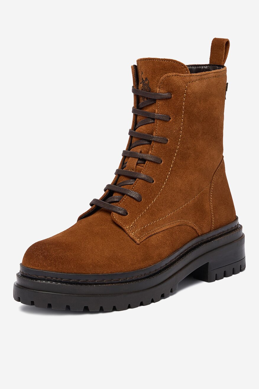 
                U.S. POLO ASSN. - Skórzane trzewiki z suwakiem - 5906751491775