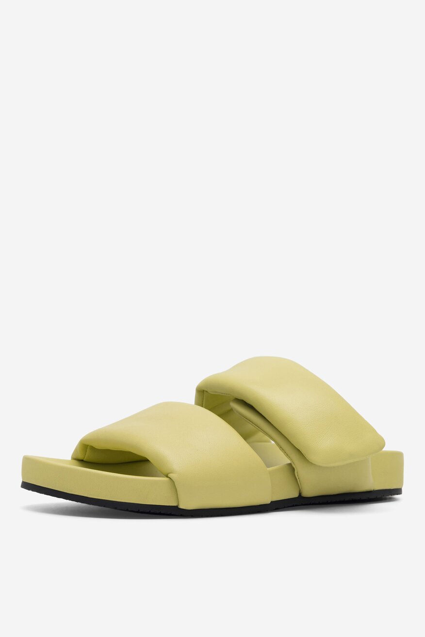 
                RAGE AGE - Skórzane klapki zielone - 5904862670089