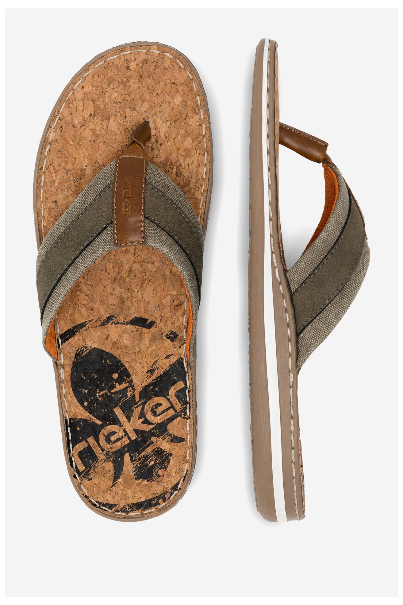 Klapki Rieker 21095-54 Zielony