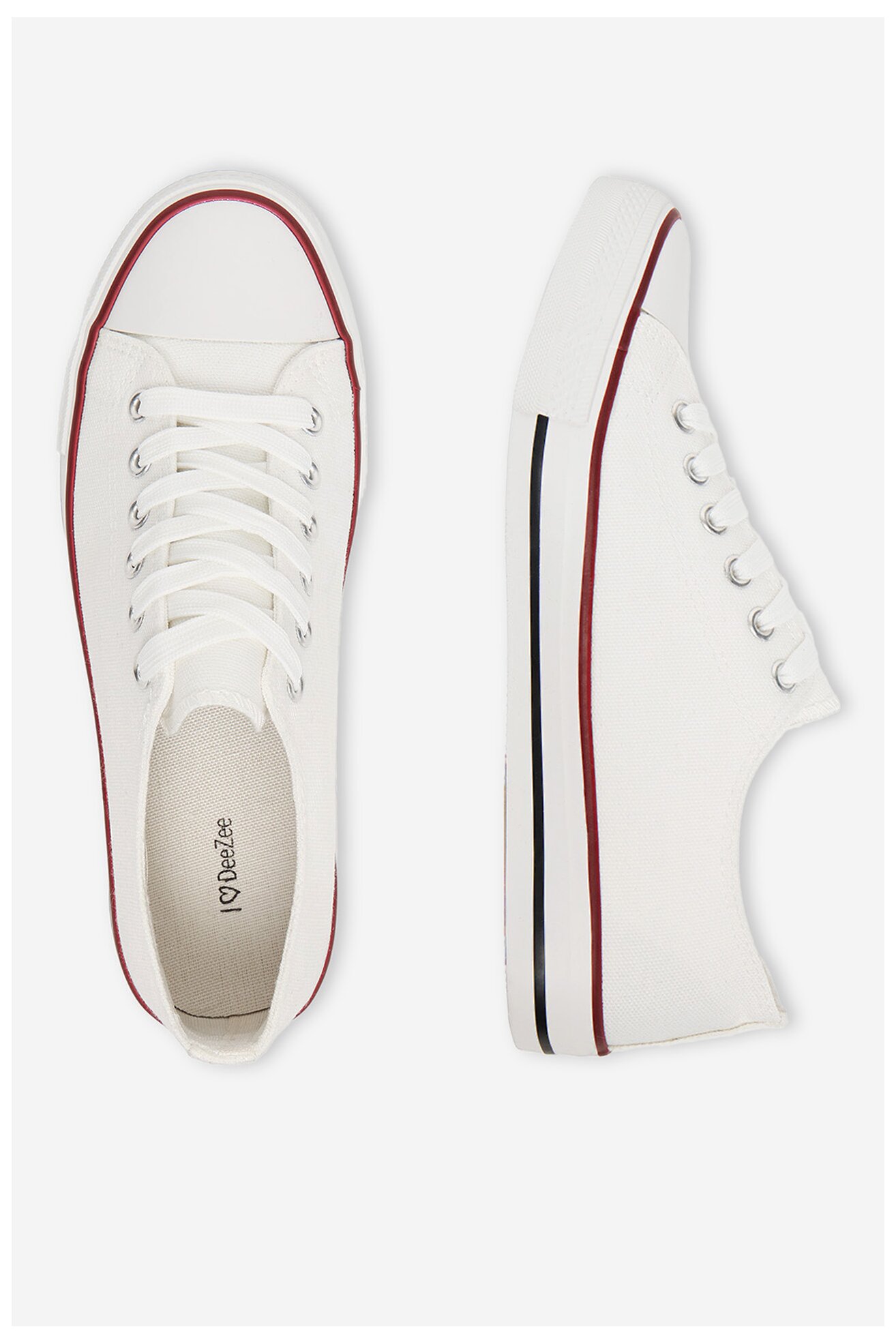 Pantofi pânză DeeZee CT0513-26 ALB